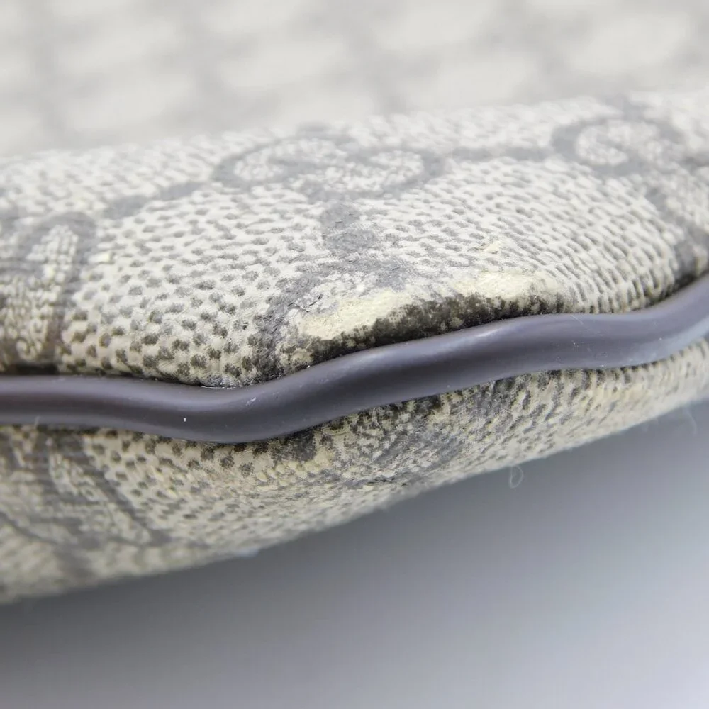 Gucci GG Supreme Coated Canvas Flat Messenger Bag | Beige Ebony | Fair Condition - Picture 12 of 16